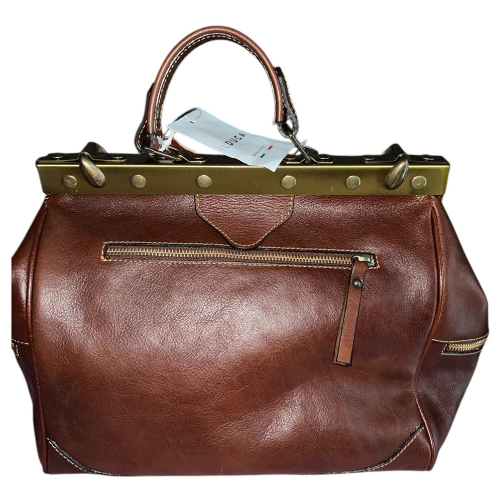 Elegant Brown Leather Doctors Bag - Picture 2 of 6
